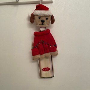 St. Nicholas Square Santa Dog Wine Cover NEW on card